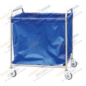 FC-32 stainles steel dirty clothes bag trolley